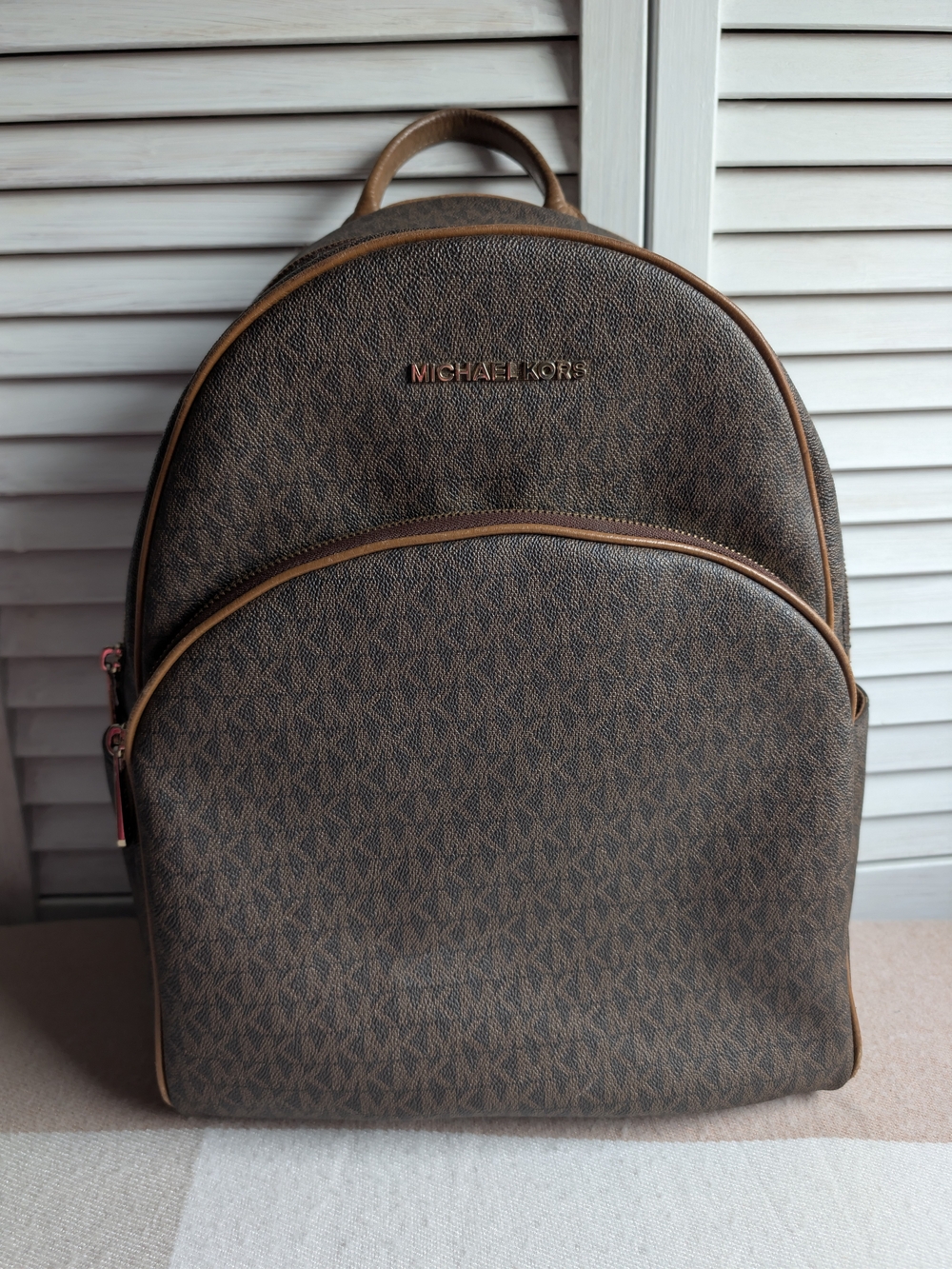 Michael Kors Brown Monogram Backpack